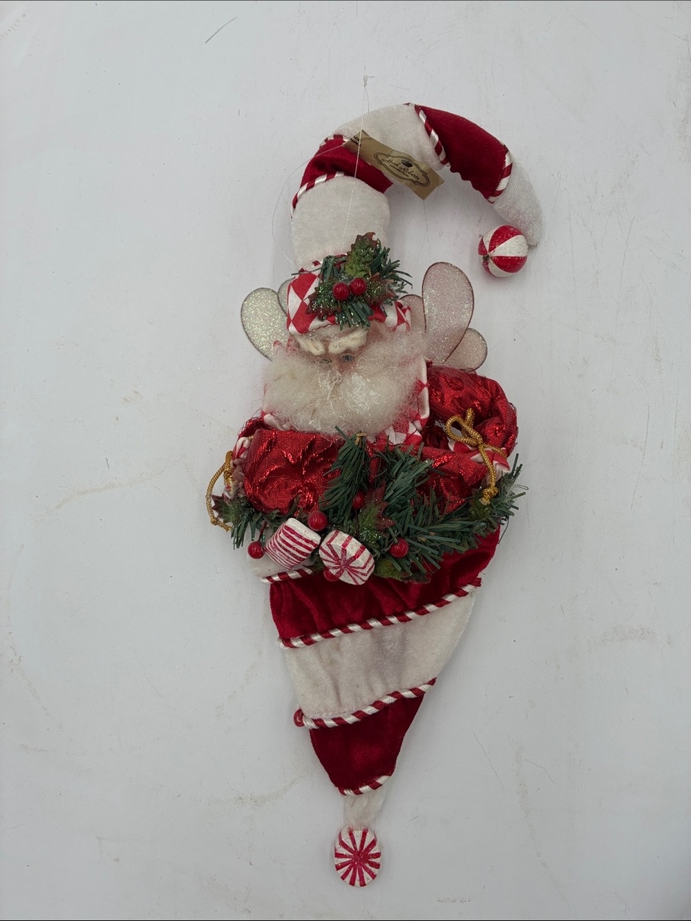 Mark Roberts Red and White Santa Hanging Ornament